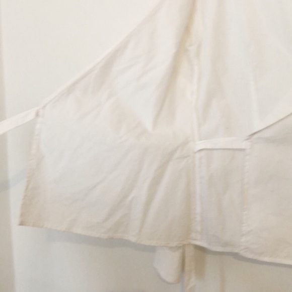 Aritzia Babaton Hasina Wrap Blouse White Cotton - Picture 13 of 13